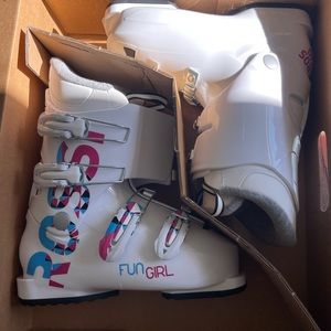 Rossignol Ski Boots Sz 4 23.5 White